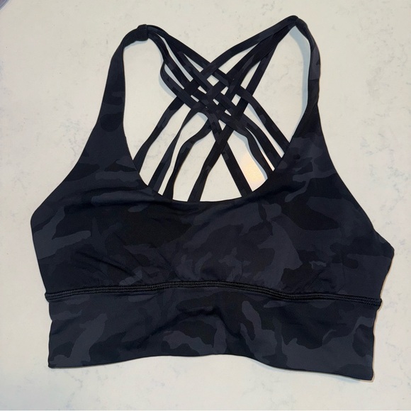 Lululemon Athletica Free to Be Moved Sports Bra - Black Camo - Picture 3 of 4
